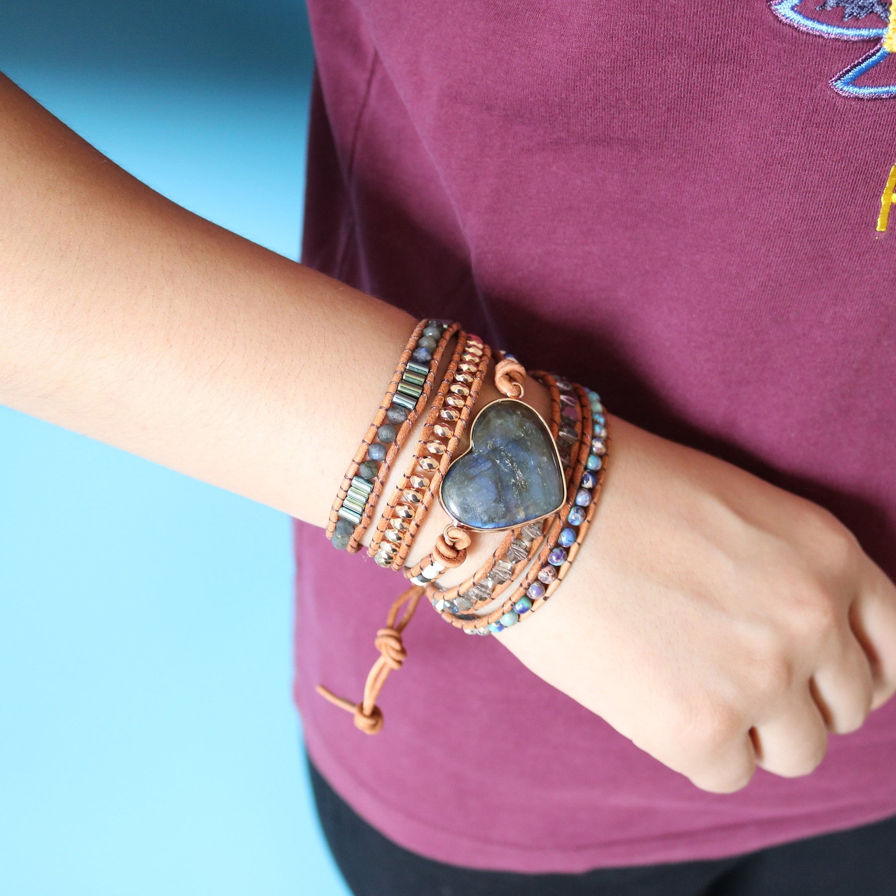 Spiritual Sparkling Night Wrap Bracelet - Wrap Bracelets - Pretland | Spiritual Crystals & Jewelry