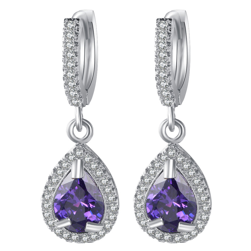 Spiritual Amethyst Drop Earrings - Earrings - Pretland | Spiritual Crystals & Jewelry