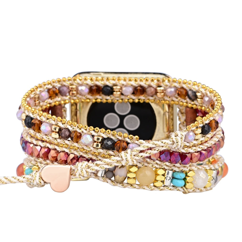 Boho Charming Natural Stone Apple Watch Strap - Apple Watch Straps - Pretland | Spiritual Crystals & Jewelry