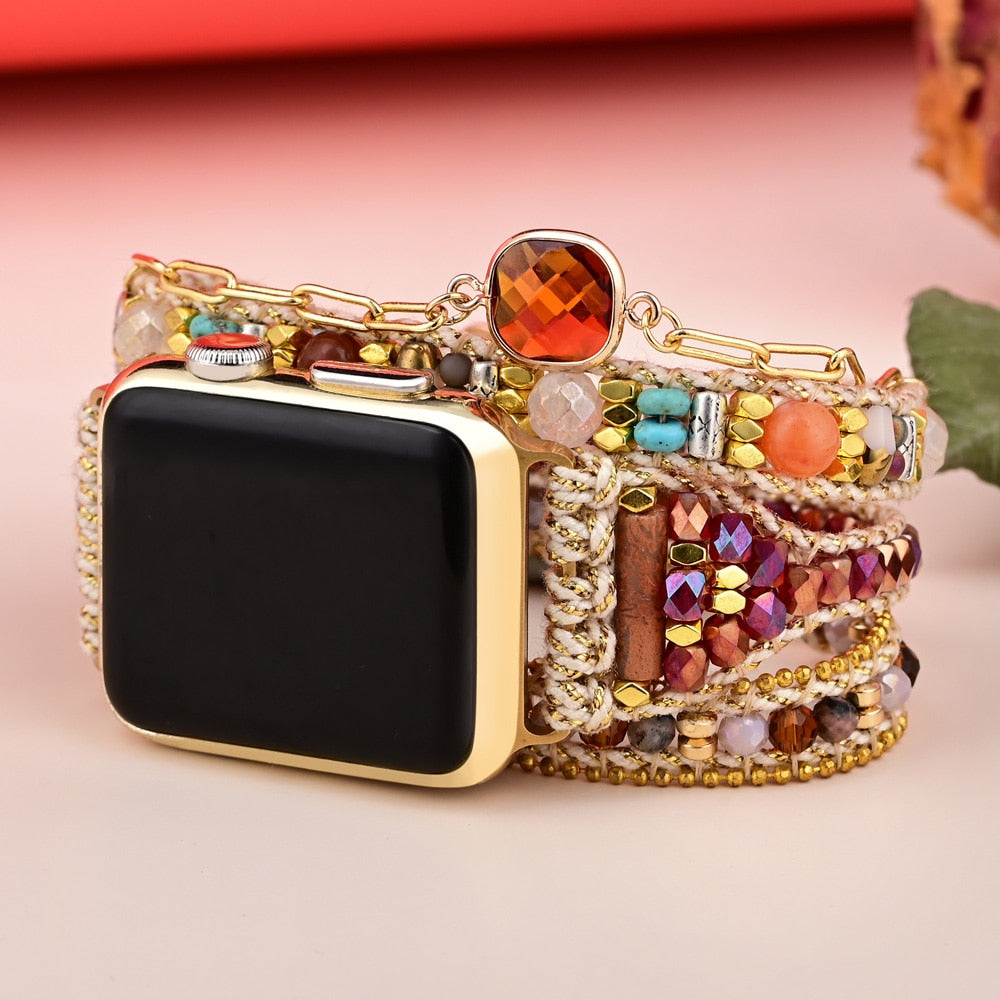 Boho Charming Natural Stone Apple Watch Strap - Apple Watch Straps - Pretland | Spiritual Crystals & Jewelry
