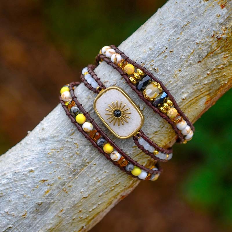 The Energy of Sun Wrap Bracelet - Wrap Bracelets - Pretland | Spiritual Crystals & Jewelry