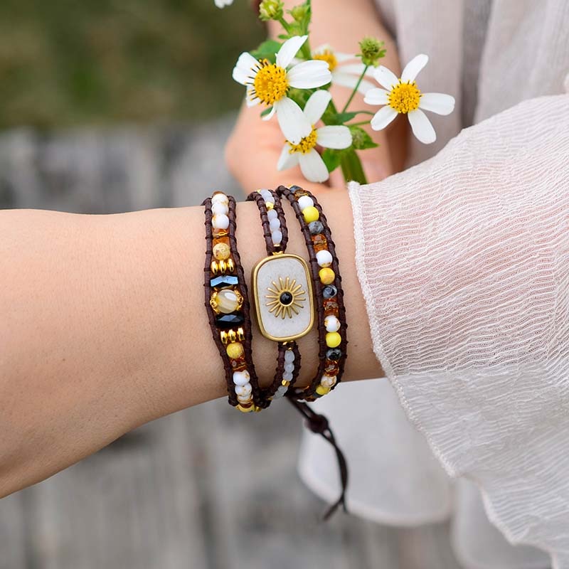 The Energy of Sun Wrap Bracelet - Wrap Bracelets - Pretland | Spiritual Crystals & Jewelry