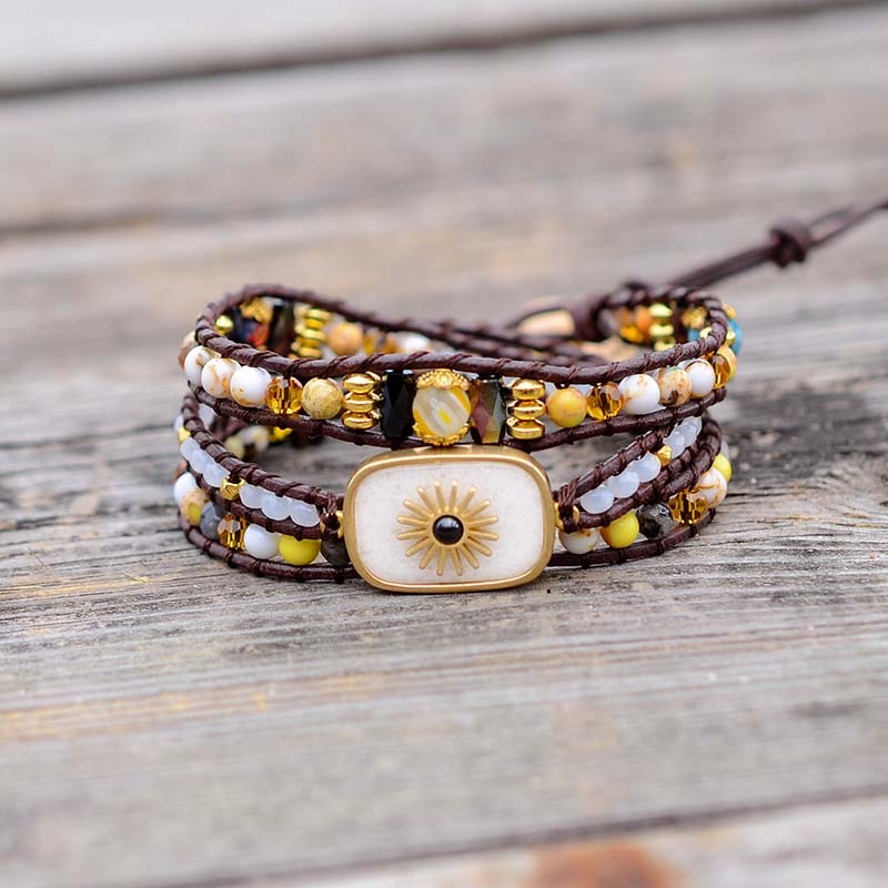 The Energy of Sun Wrap Bracelet - Wrap Bracelets - Pretland | Spiritual Crystals & Jewelry