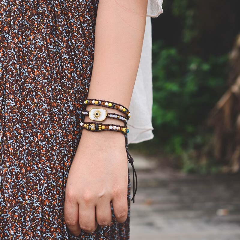 The Energy of Sun Wrap Bracelet - Wrap Bracelets - Pretland | Spiritual Crystals & Jewelry