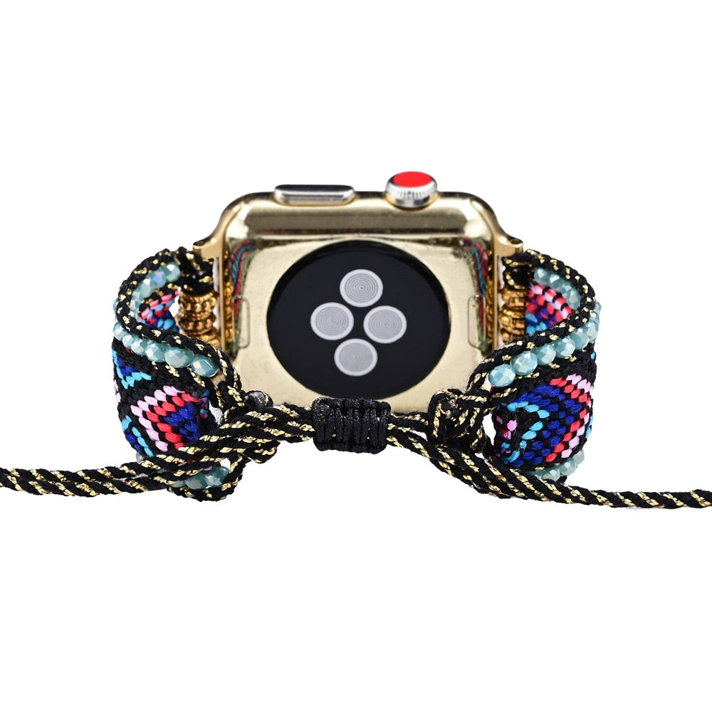 Retro Black Woven Smart Watch Strap - Watch Straps - Pretland | Spiritual Crystals & Jewelry