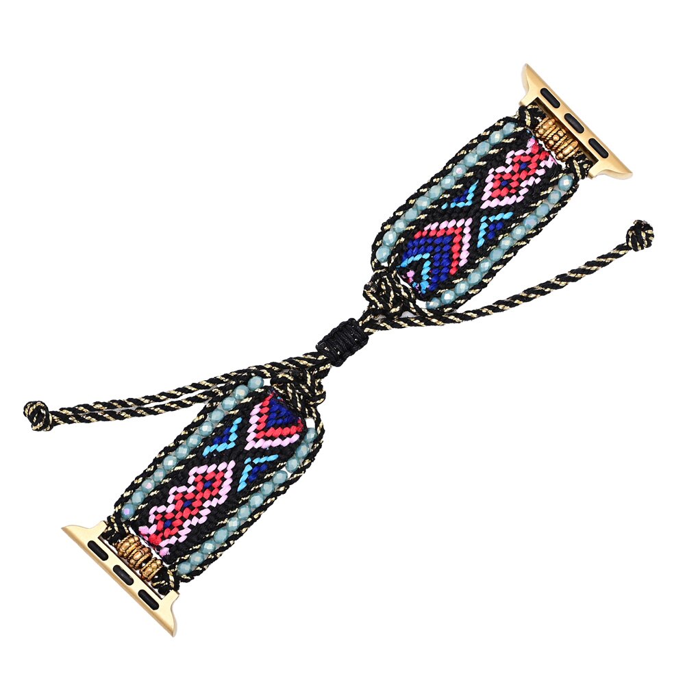 Retro Black Woven Smart Watch Strap - Watch Straps - Pretland | Spiritual Crystals & Jewelry