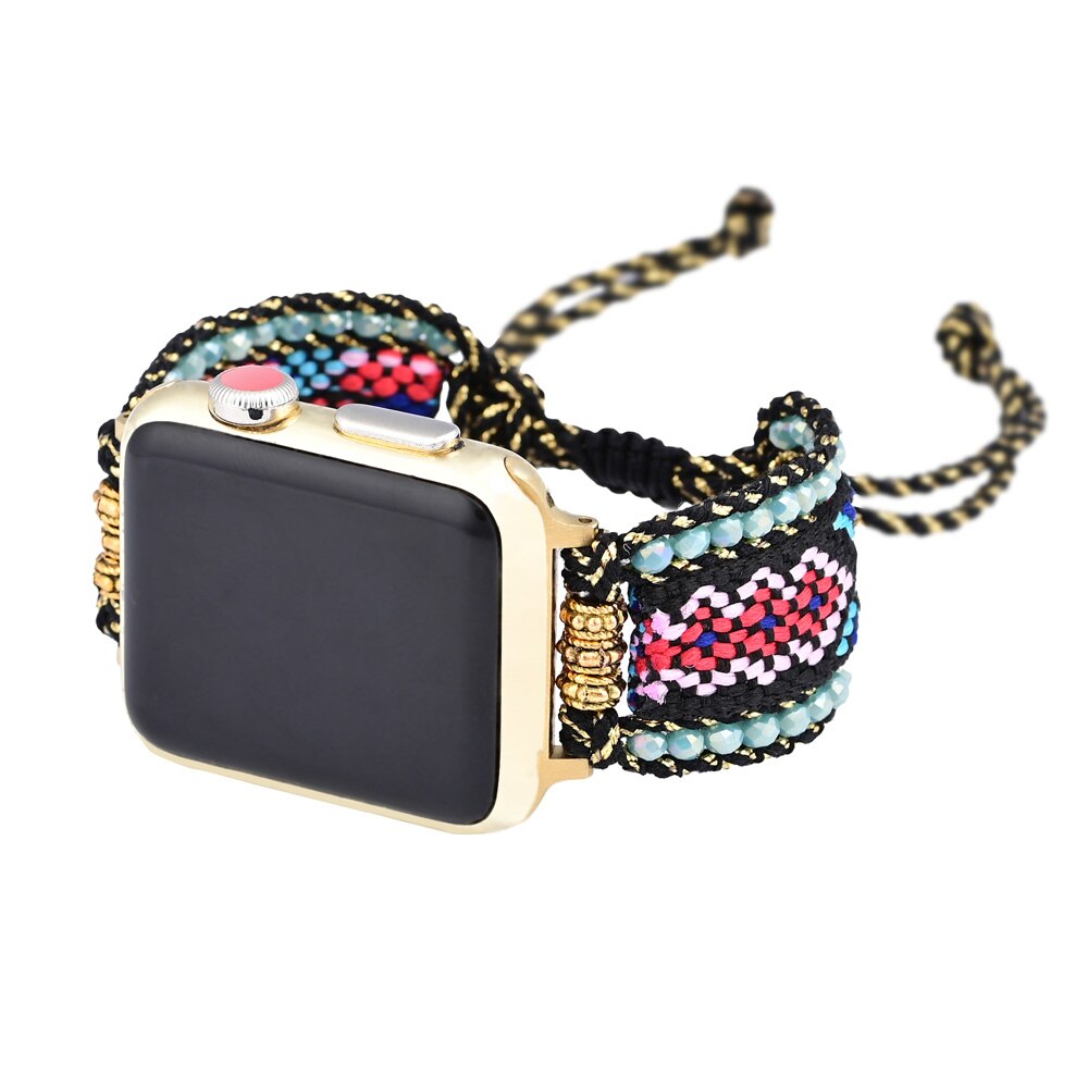 Retro Black Woven Smart Watch Strap - Watch Straps - Pretland | Spiritual Crystals & Jewelry