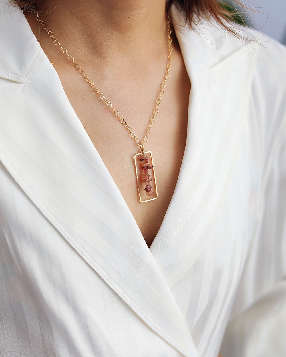 Tourmaline Neat Necklace - Necklaces - Pretland | Spiritual Crystals & Jewelry