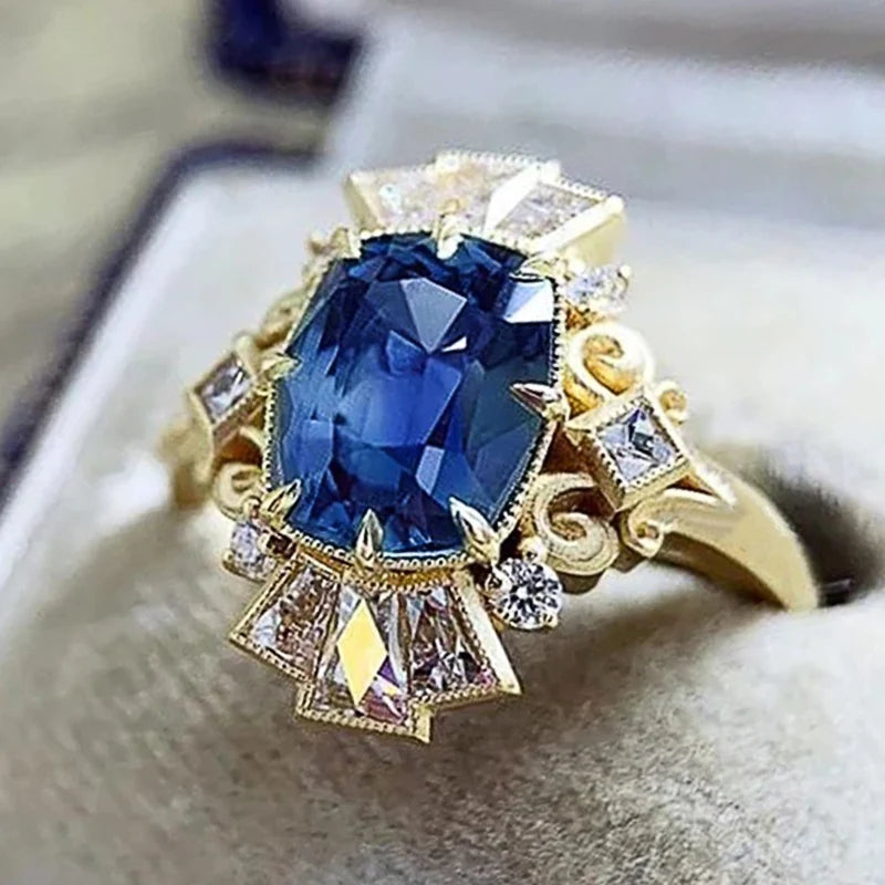 Sophisticated Design Sapphire Ring