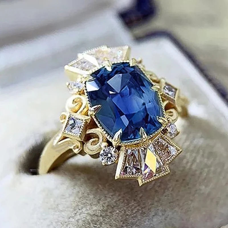 Sophisticated Design Sapphire Ring