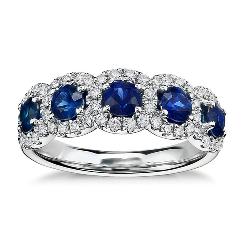 Enchanting Sapphire Zircon Ring