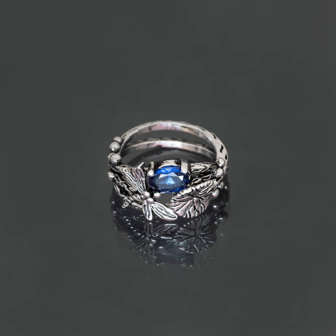 Dragonfly Lotus Ring - Rings - Pretland | Spiritual Crystals & Jewelry
