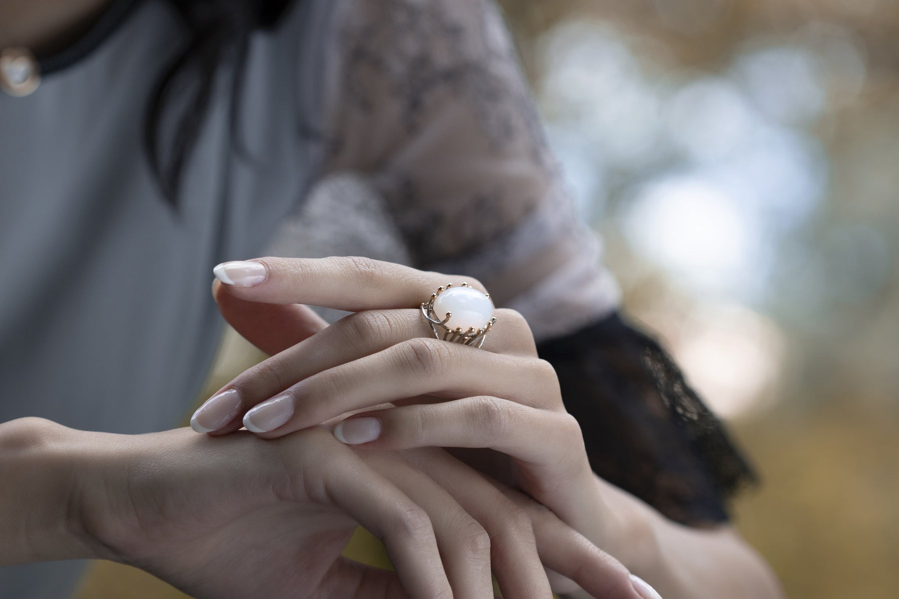 Spiritual Vintage Moonstone Silver Ring - Rings - Pretland | Spiritual Crystals & Jewelry