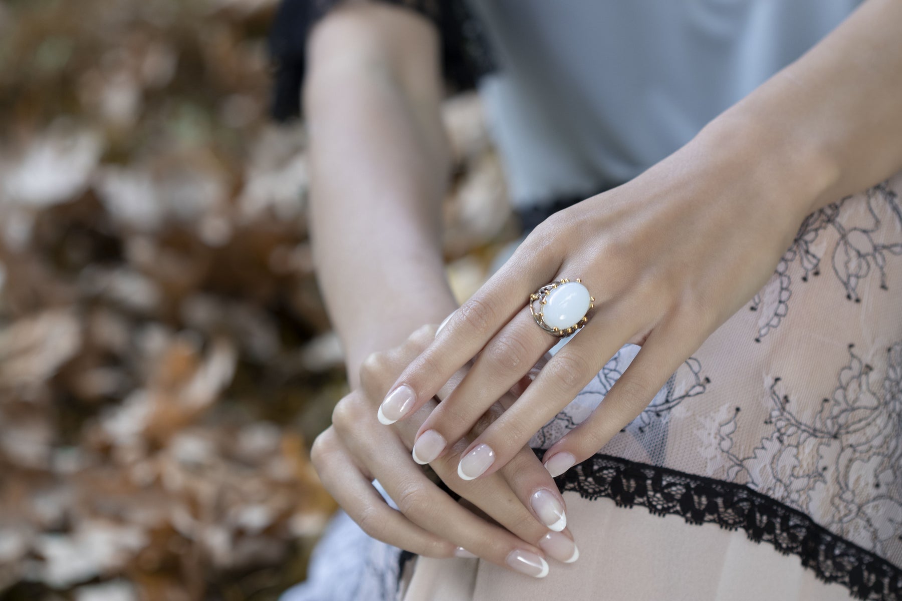 Spiritual Vintage Moonstone Silver Ring - Rings - Pretland | Spiritual Crystals & Jewelry