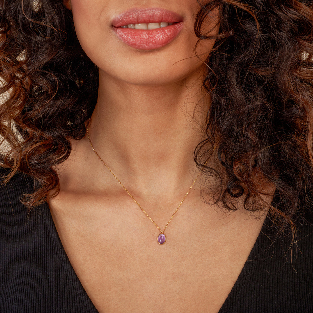 Impeccabile Amethyst Gold Necklace