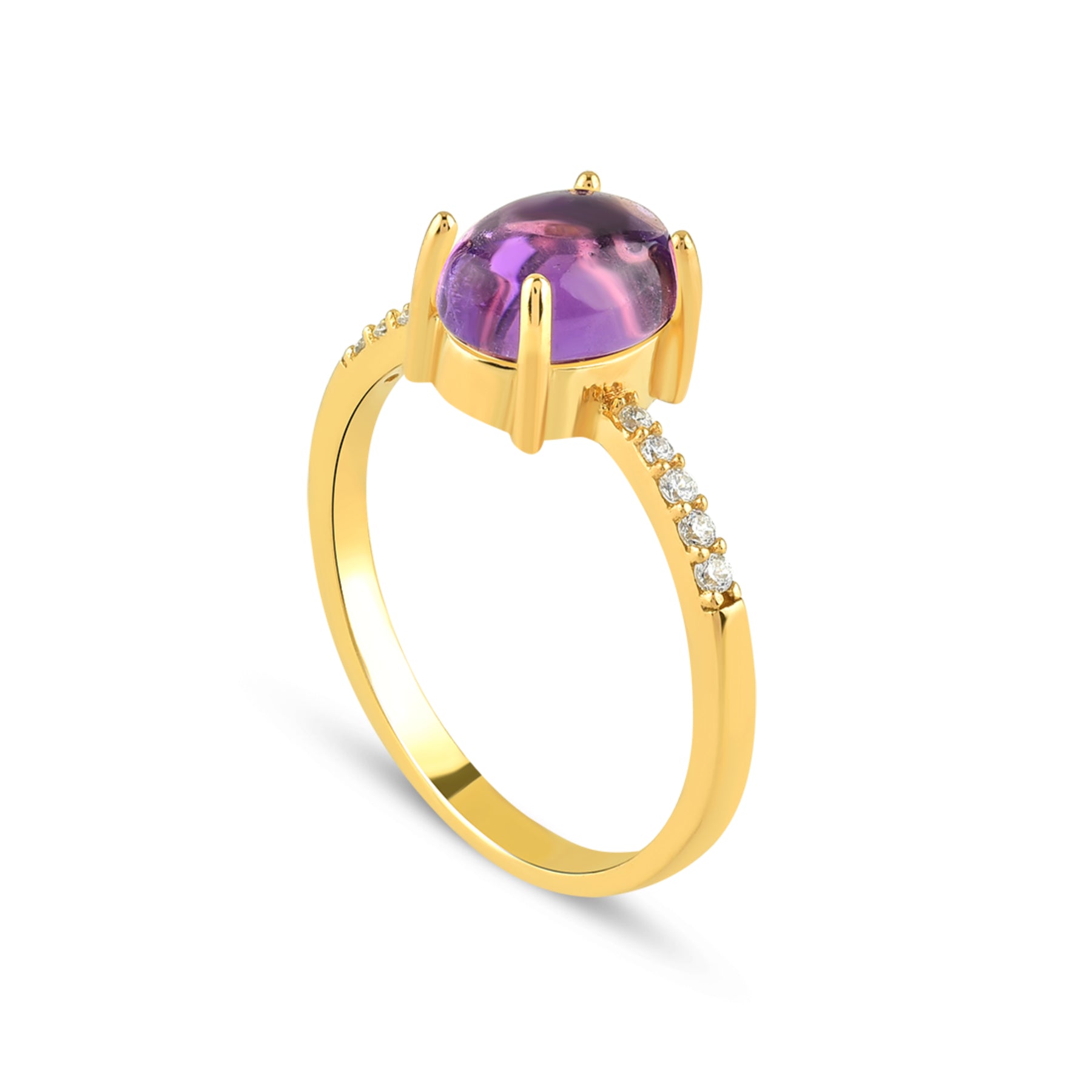 Impeccabile Amethyst Gold Ring