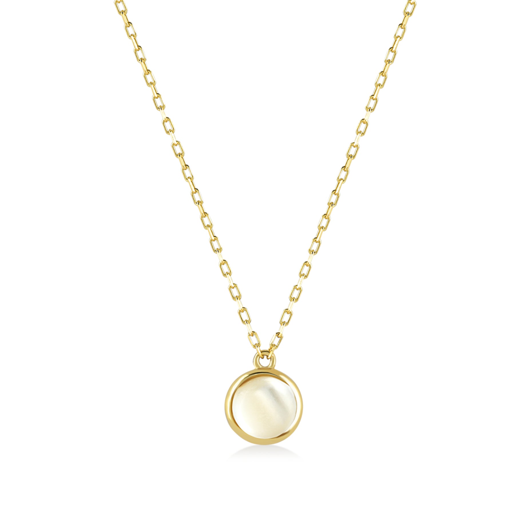 Innocente Minimalist Opal Gold Necklace