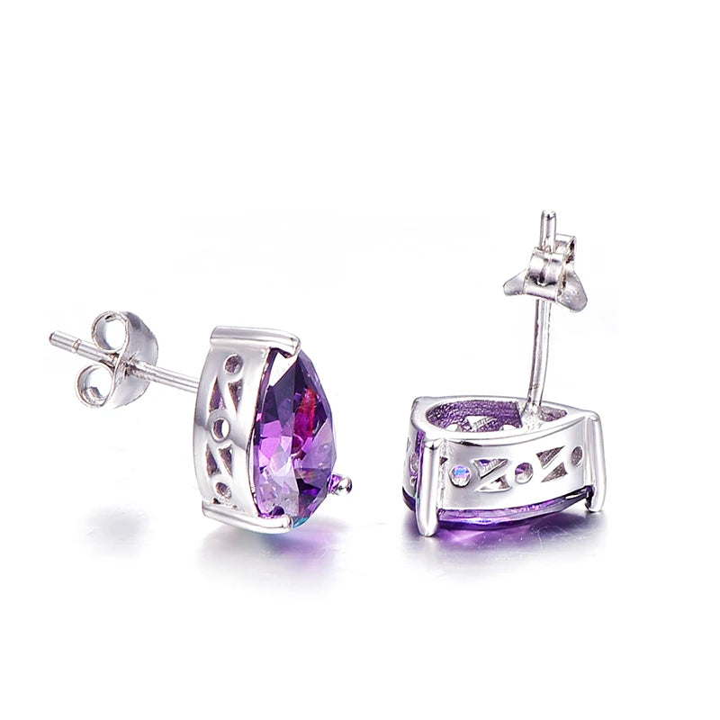 Magnificent Amethyst 925 Sterling Silver Earrings