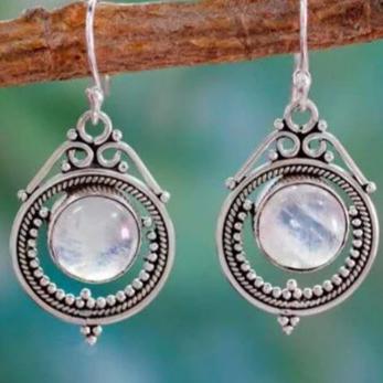 Magical Eyes Moonstone Earrings - Earrings - Pretland | Spiritual Crystals & Jewelry