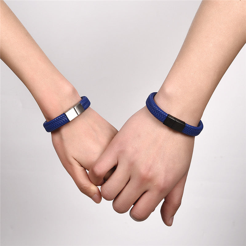 Genuine Leather Braided Bracelet - Bracelets - Pretland | Spiritual Crystals & Jewelry