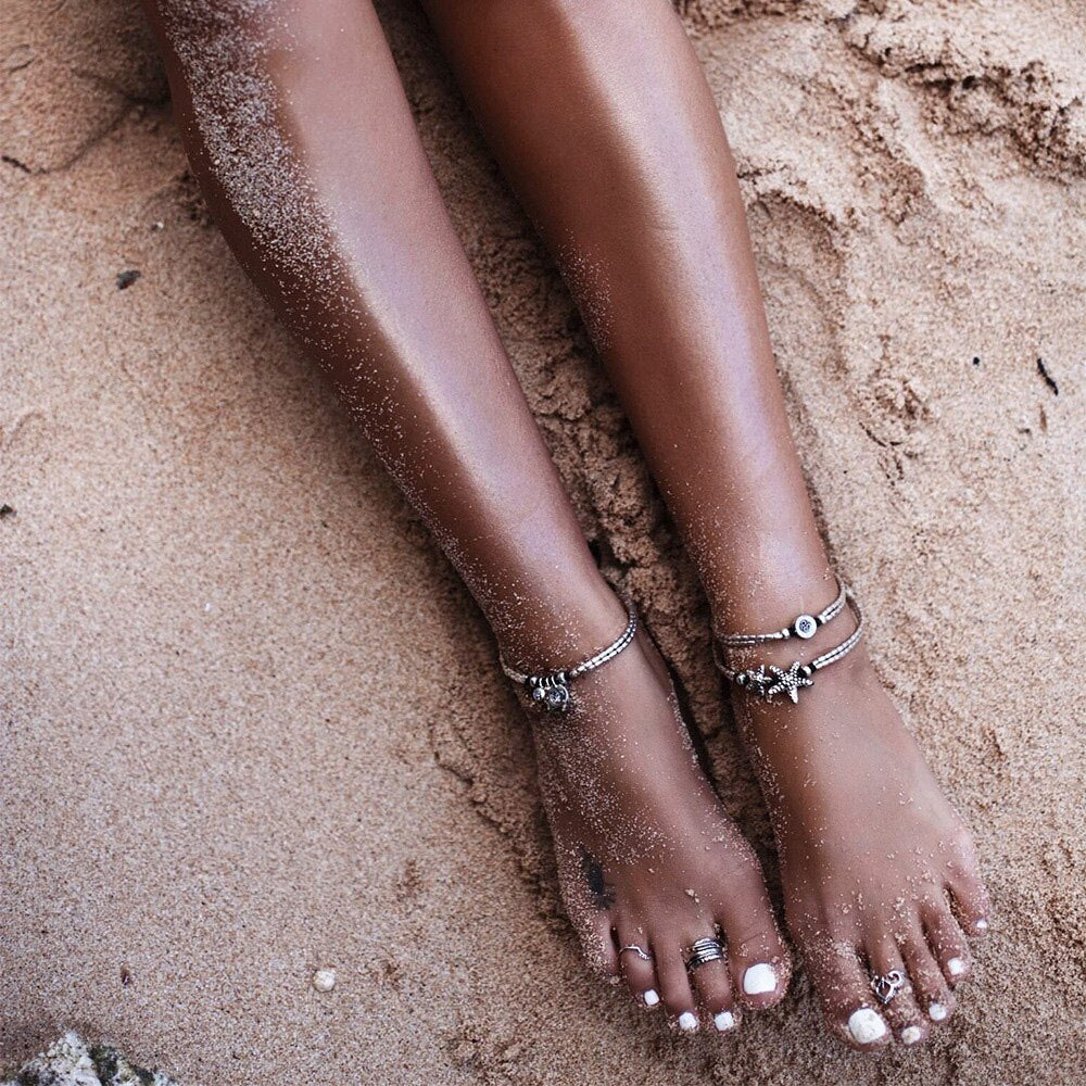 Pretty Starfish Anklet - Anklets - Pretland | Spiritual Crystals & Jewelry