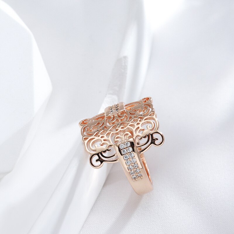Vintage Ethnic Design 14K Rose Gold Plated Ring
