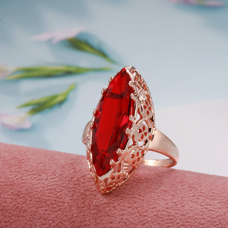 Vintage Ruby 14K Rose Gold Ring