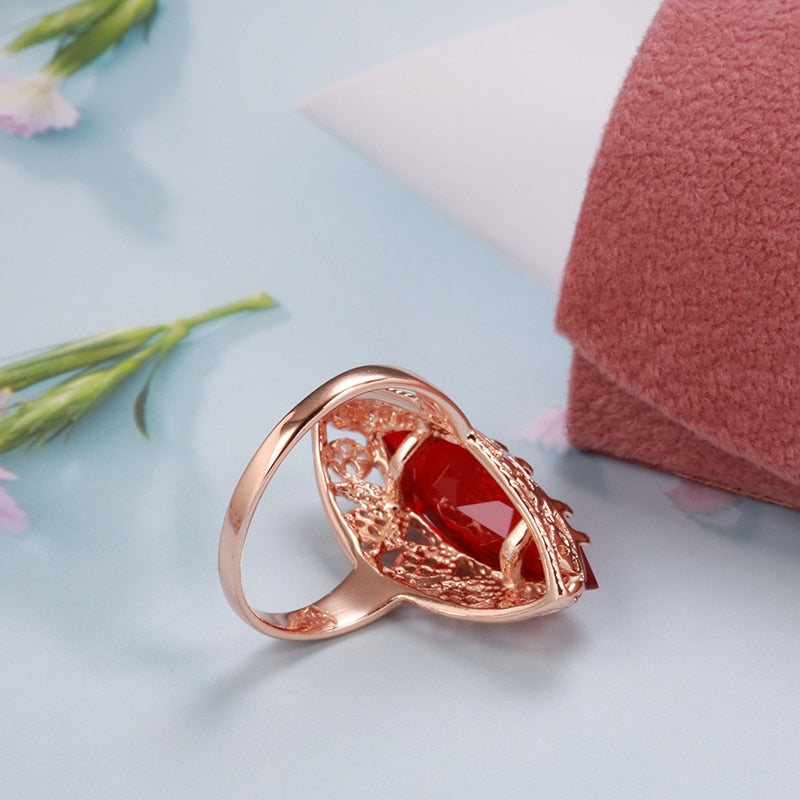 Vintage Ruby 14K Rose Gold Ring