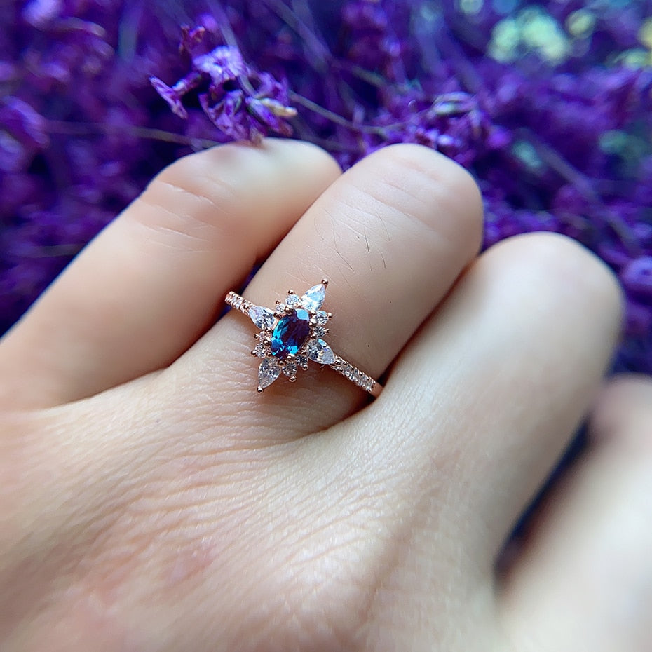 Emma Alexandrite 925 Sterling Silver Ring - Rings - Pretland | Spiritual Crystals & Jewelry
