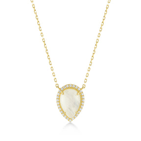 Lacrima Glowing Moonstone Gold Necklace