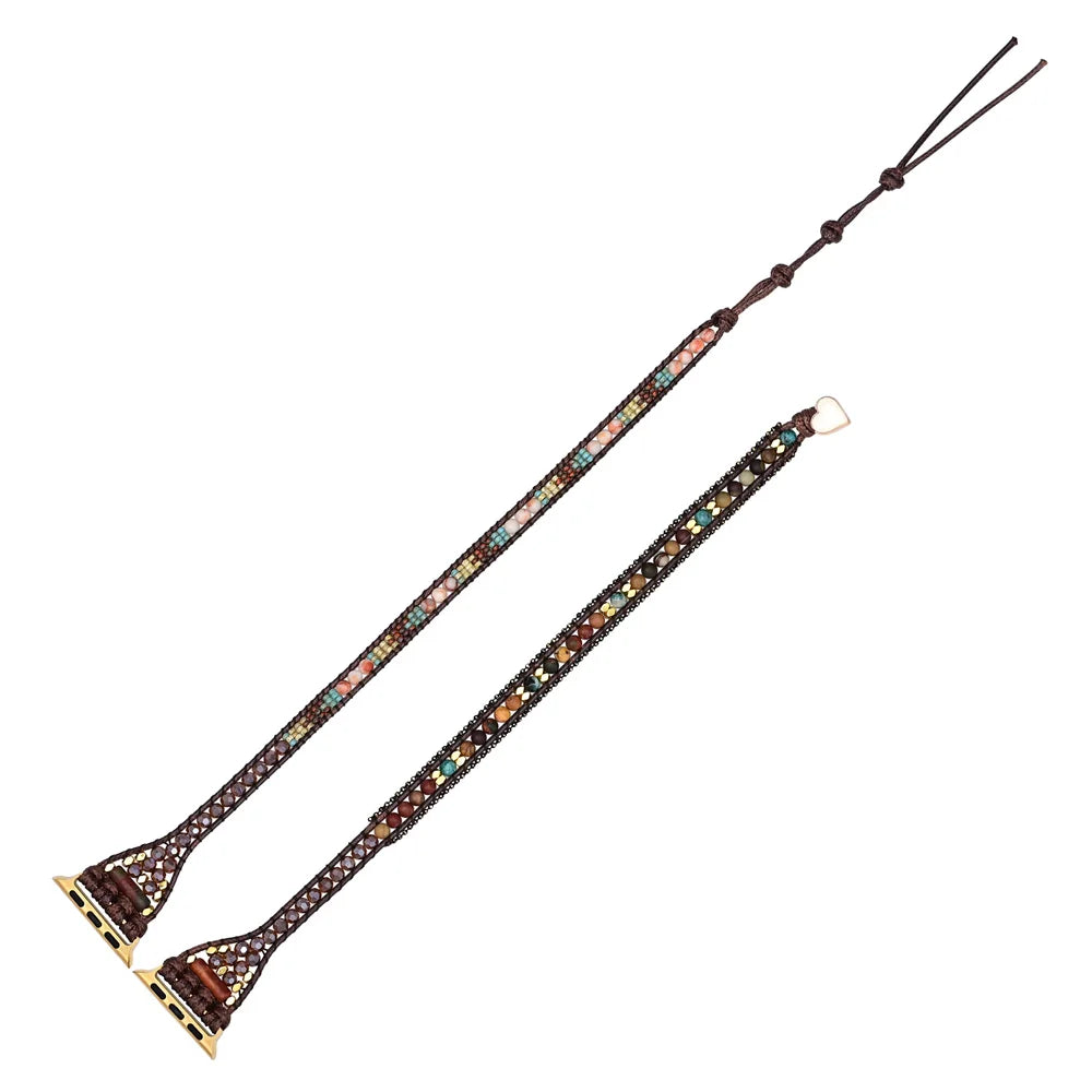 Trendy Natural Tiger Eye Apple Watch Strap
