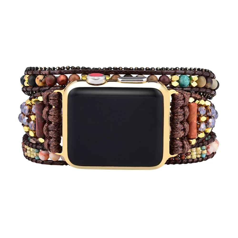 Trendy Natural Tiger Eye Apple Watch Strap