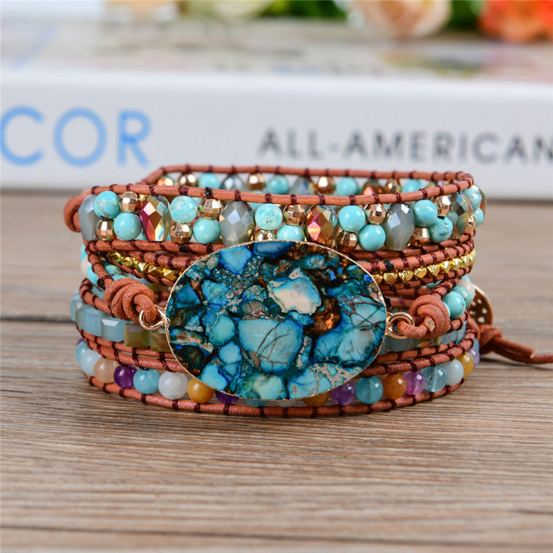 Spring Breeze Imperial Jasper Bracelet - Wrap Bracelets - Pretland | Spiritual Crystals & Jewelry