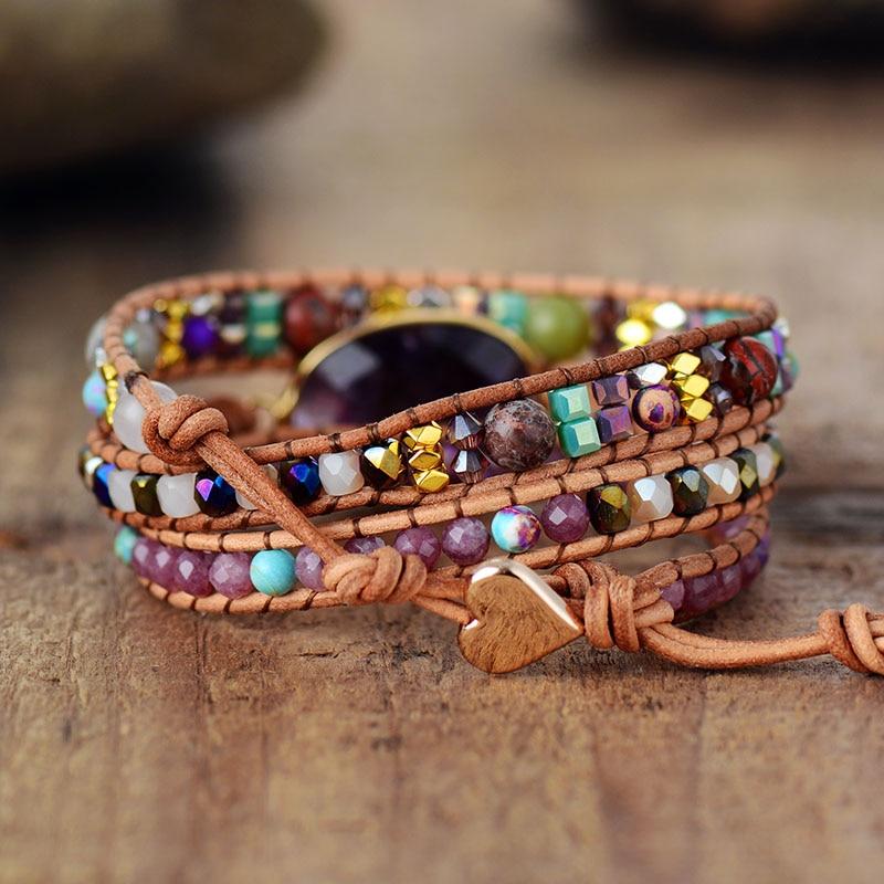 Spiritual Jasper Wrap Bracelet - Wrap Bracelets - Pretland | Spiritual Crystals & Jewelry