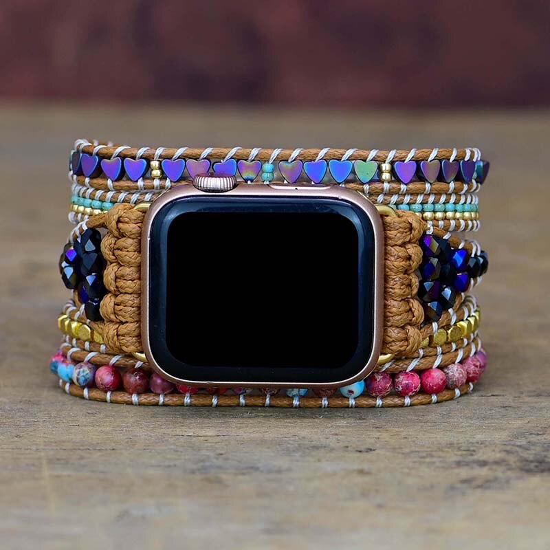 Hematite Apple Watch Strap - Apple Watch Straps - Pretland | Spiritual Crystals & Jewelry
