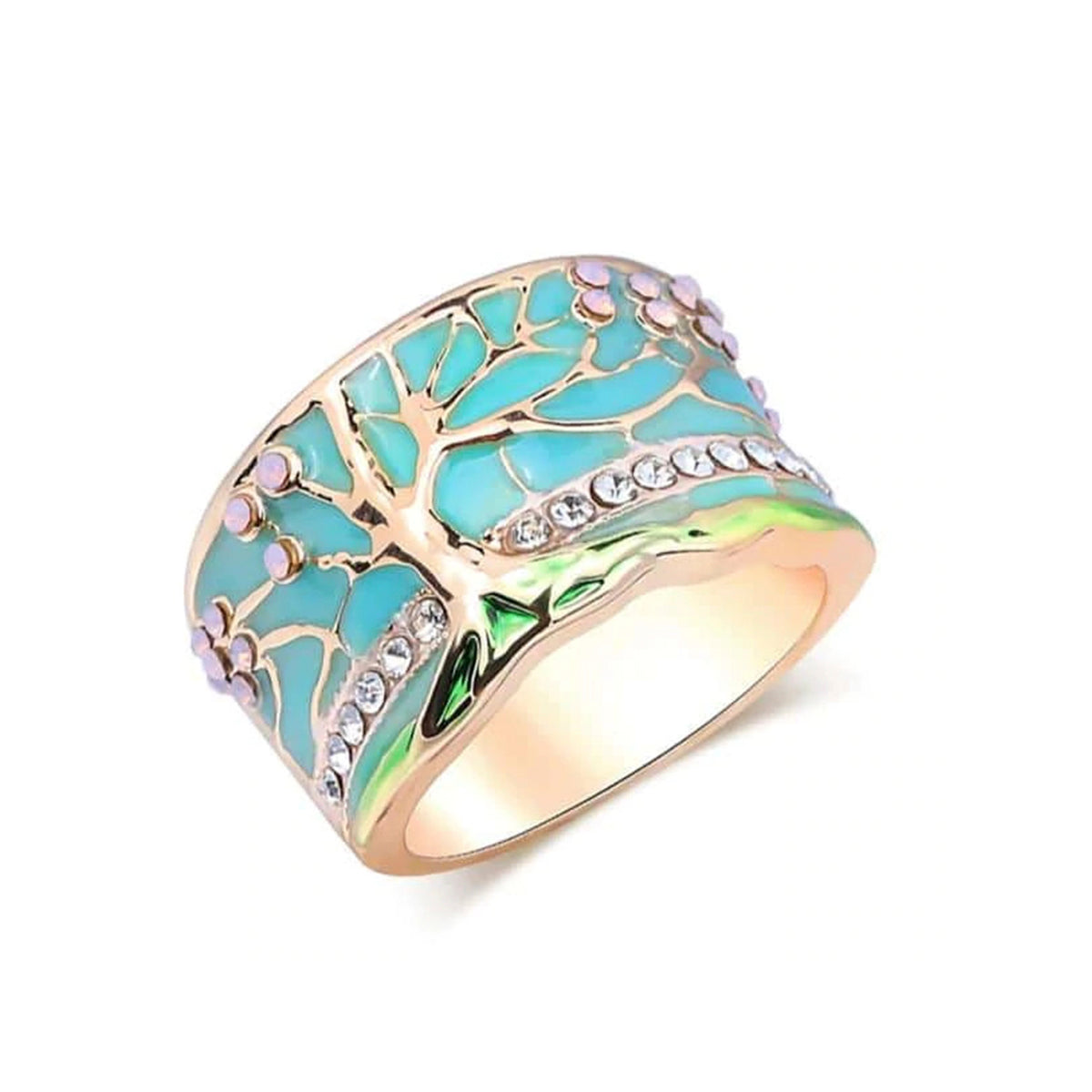 Tree of Life Opal Ring - Rings - Pretland | Spiritual Crystals & Jewelry