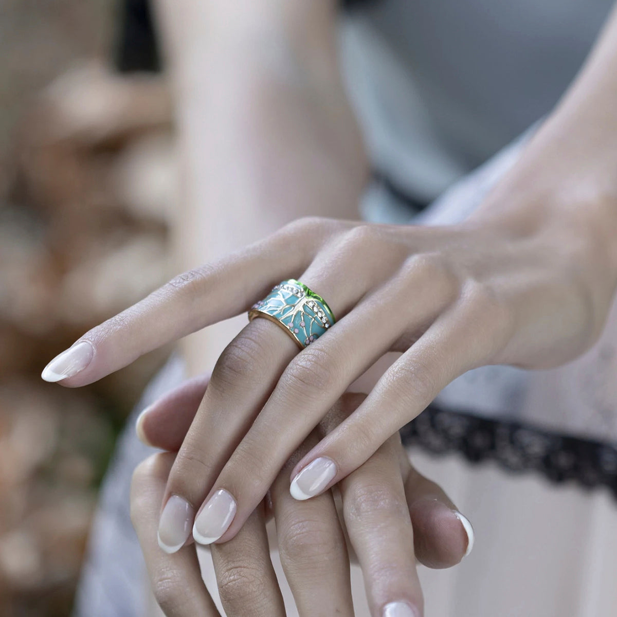 Lucky Tree Opal Ring - Rings - Pretland | Spiritual Crystals & Jewelry