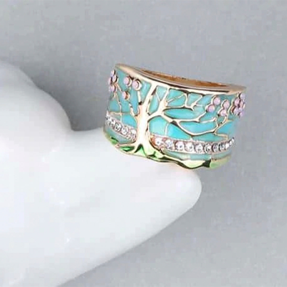 Lucky Tree Opal Ring - Rings - Pretland | Spiritual Crystals & Jewelry