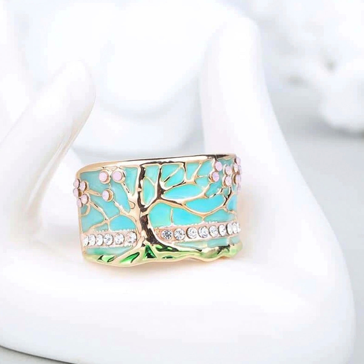 Lucky Tree Opal Ring - Rings - Pretland | Spiritual Crystals & Jewelry