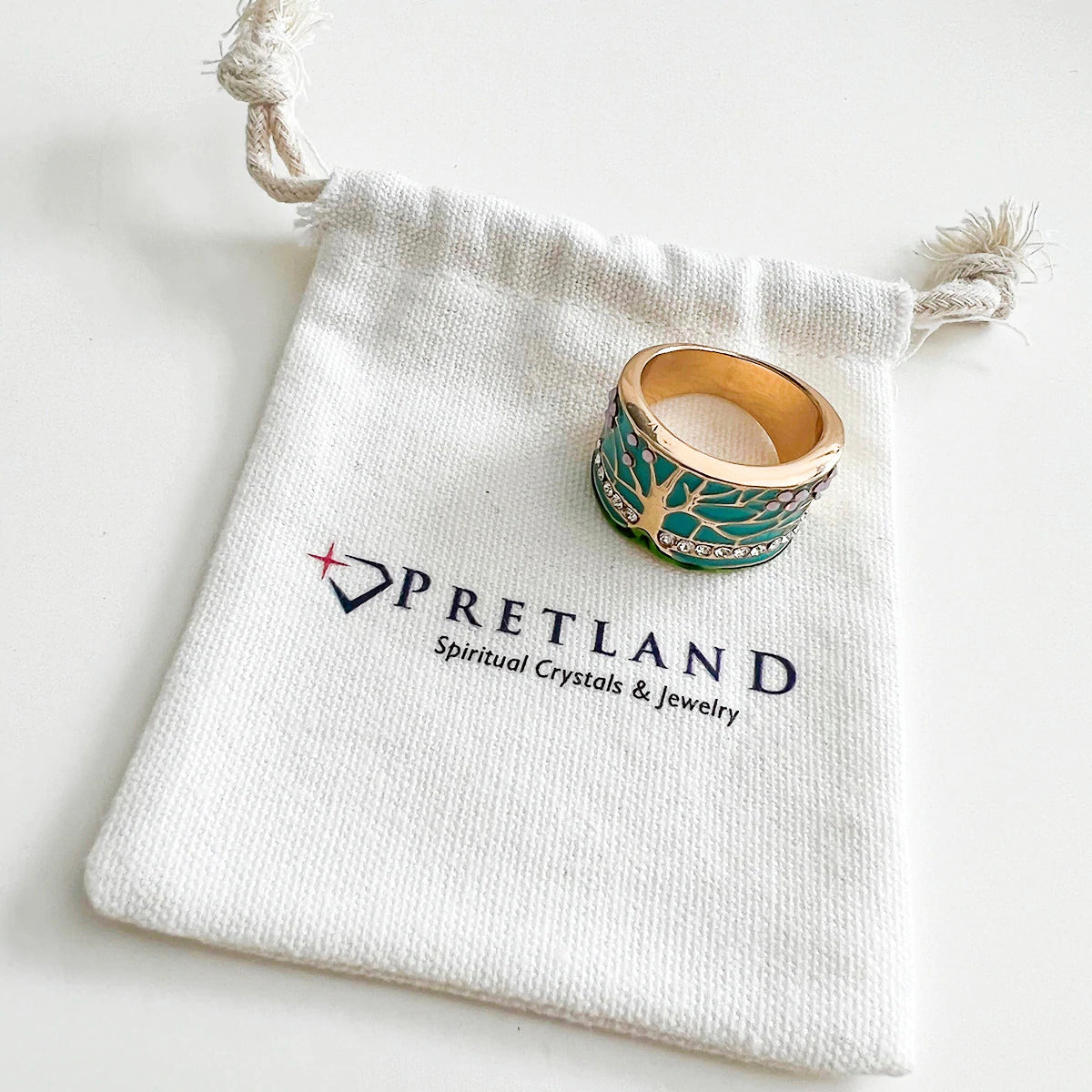 Lucky Tree Opal Ring - Rings - Pretland | Spiritual Crystals & Jewelry