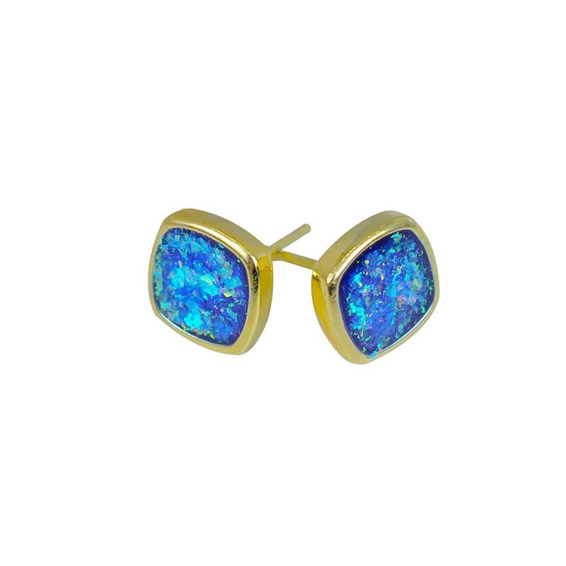 Spiritual Square Opal Earrings - Earrings - Pretland | Spiritual Crystals & Jewelry
