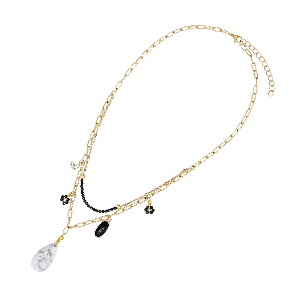 Luxury Natural White Turquoise Necklace