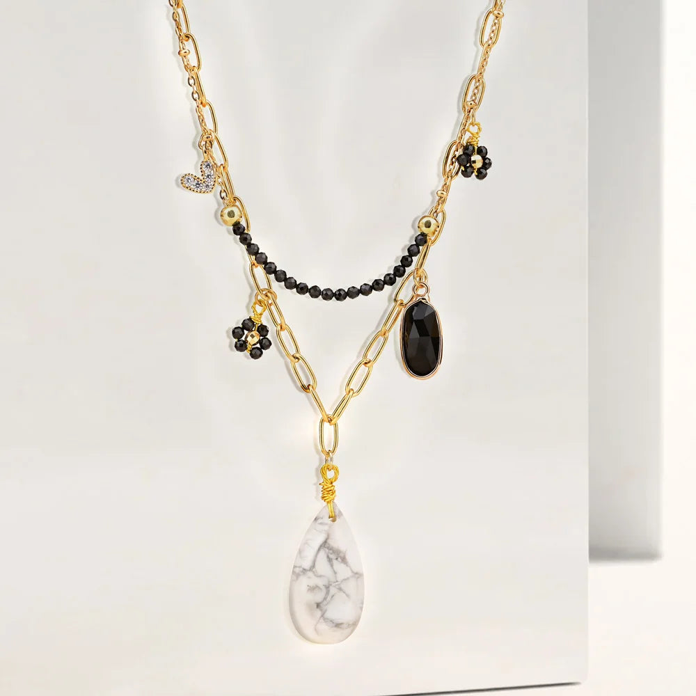 Luxury Natural White Turquoise Necklace