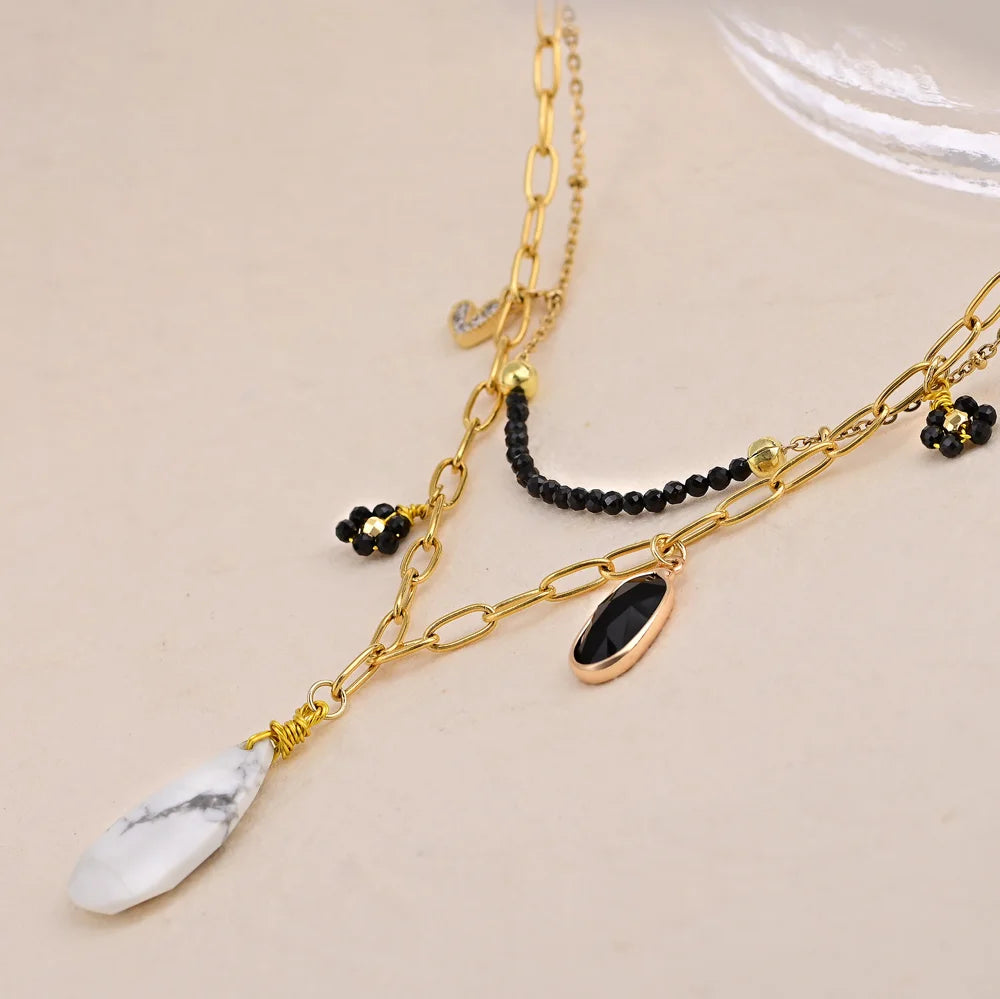 Luxury Natural White Turquoise Necklace