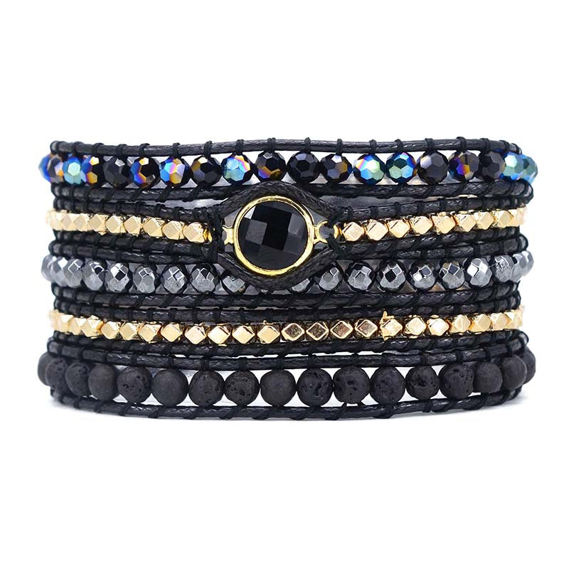 Protective Black Lava Bracelet - Wrap Bracelets - Pretland | Spiritual Crystals & Jewelry