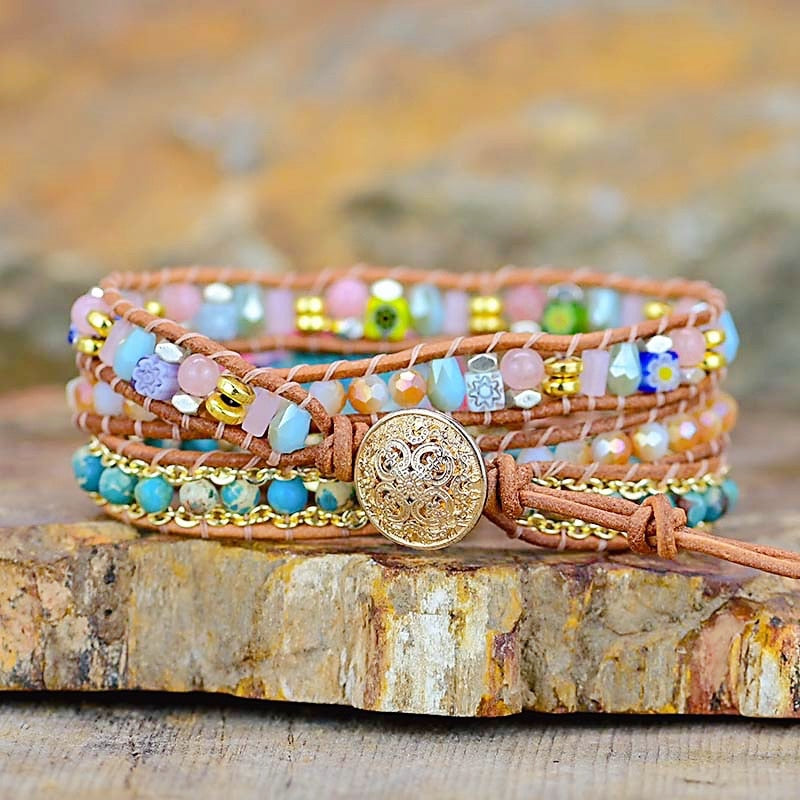 Positive Vibes Wrap Bracelet - Wrap Bracelets - Pretland | Spiritual Crystals & Jewelry