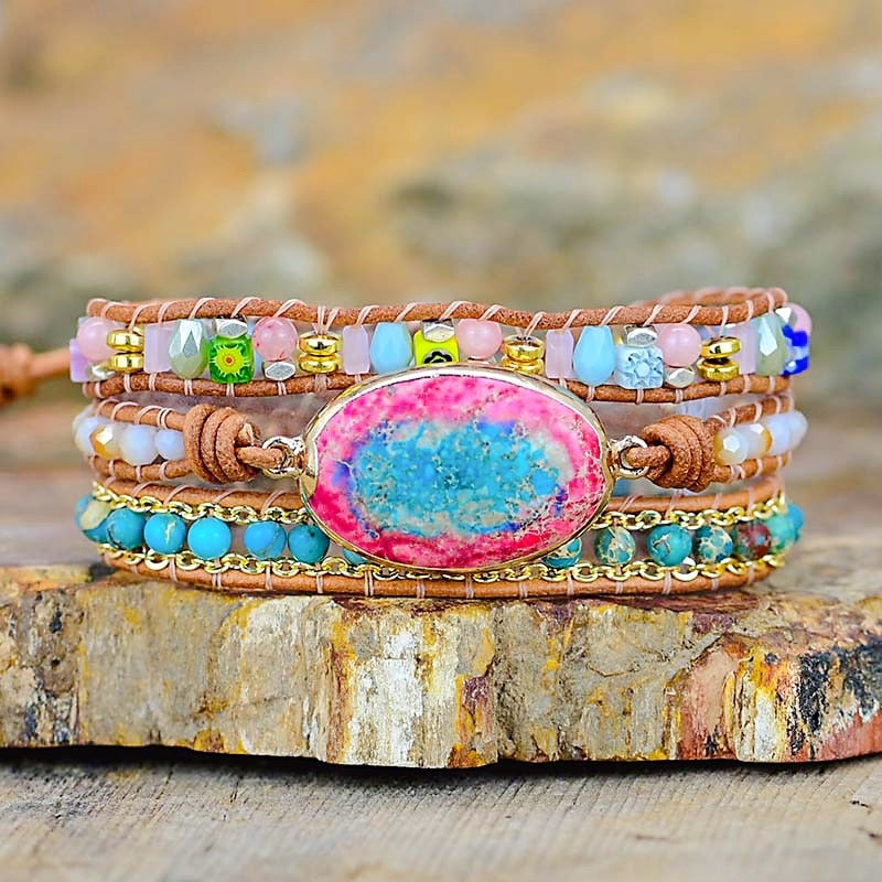 Positive Vibes Wrap Bracelet - Wrap Bracelets - Pretland | Spiritual Crystals & Jewelry