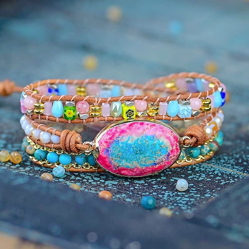 Positive Vibes Wrap Bracelet - Wrap Bracelets - Pretland | Spiritual Crystals & Jewelry