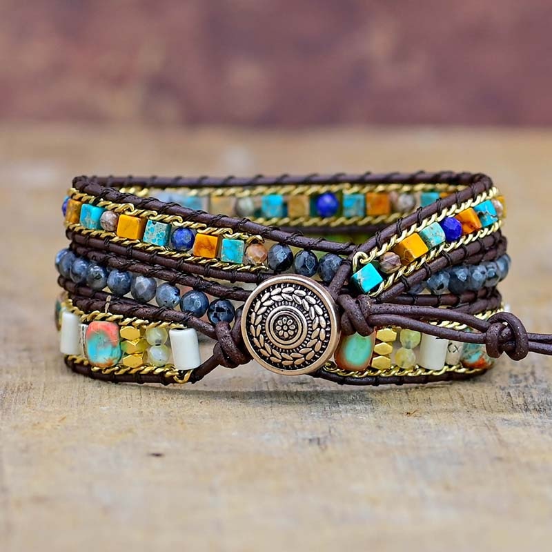 Root Chakra Emperor Bracelet - Wrap Bracelets - Pretland | Spiritual Crystals & Jewelry