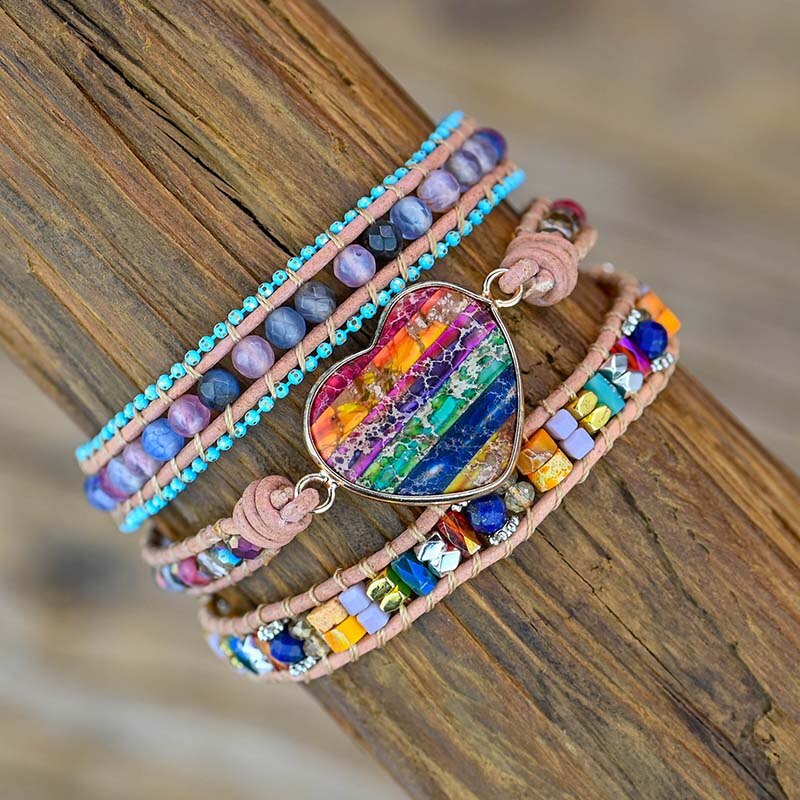 Spiritual Rainbow Love Wrap Bracelet - Wrap Bracelets - Pretland | Spiritual Crystals & Jewelry